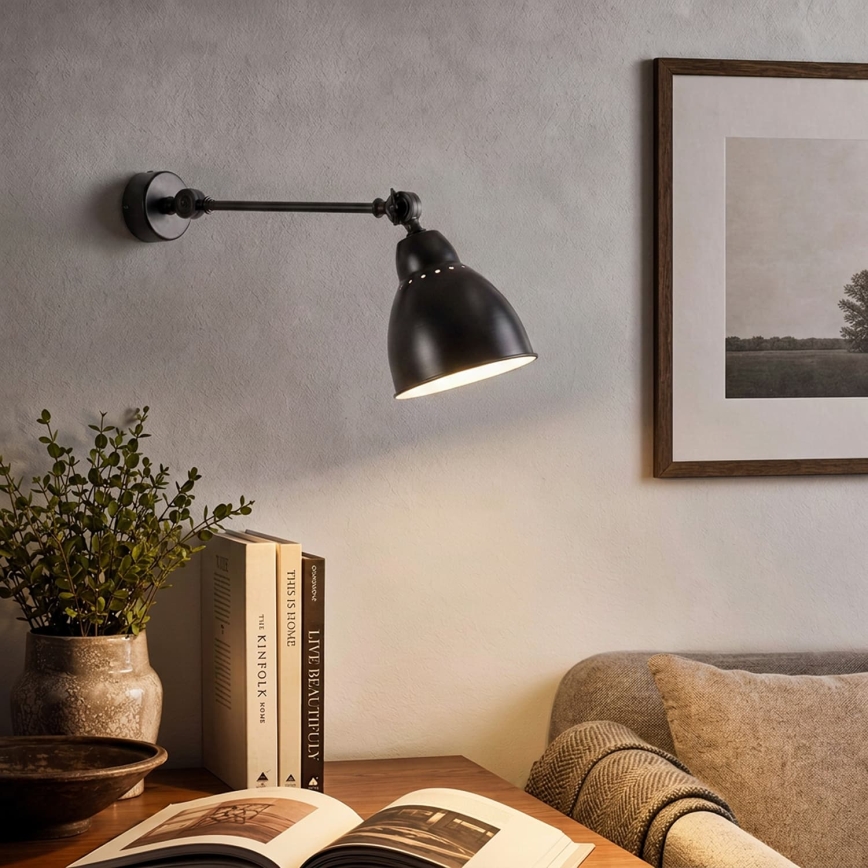 BRILAGI - Seinavalgusti QUILL 1xE27/40W/230V 40 cm must