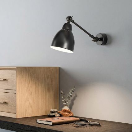 BRILAGI - Seinavalgusti QUILL 1xE27/40W/230V 40 cm must