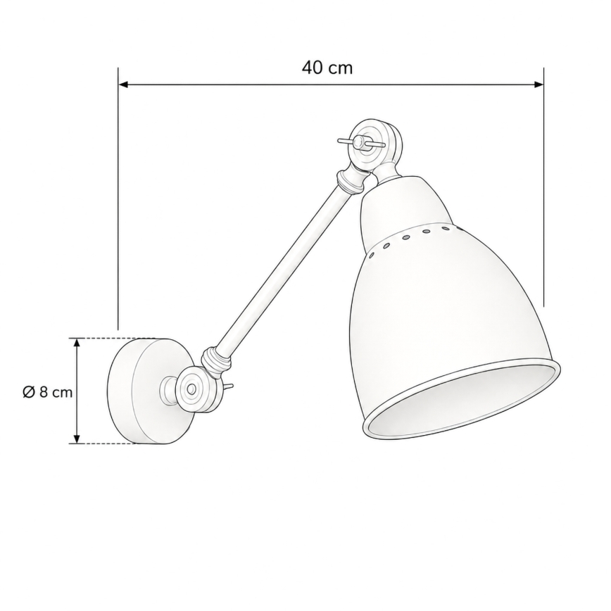 BRILAGI - Seinavalgusti QUILL 1xE27/40W/230V 40 cm must