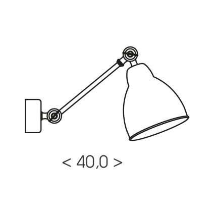 Brilagi - seinavalgusti QUILL 1xE27/40W/230V 40 cm valge