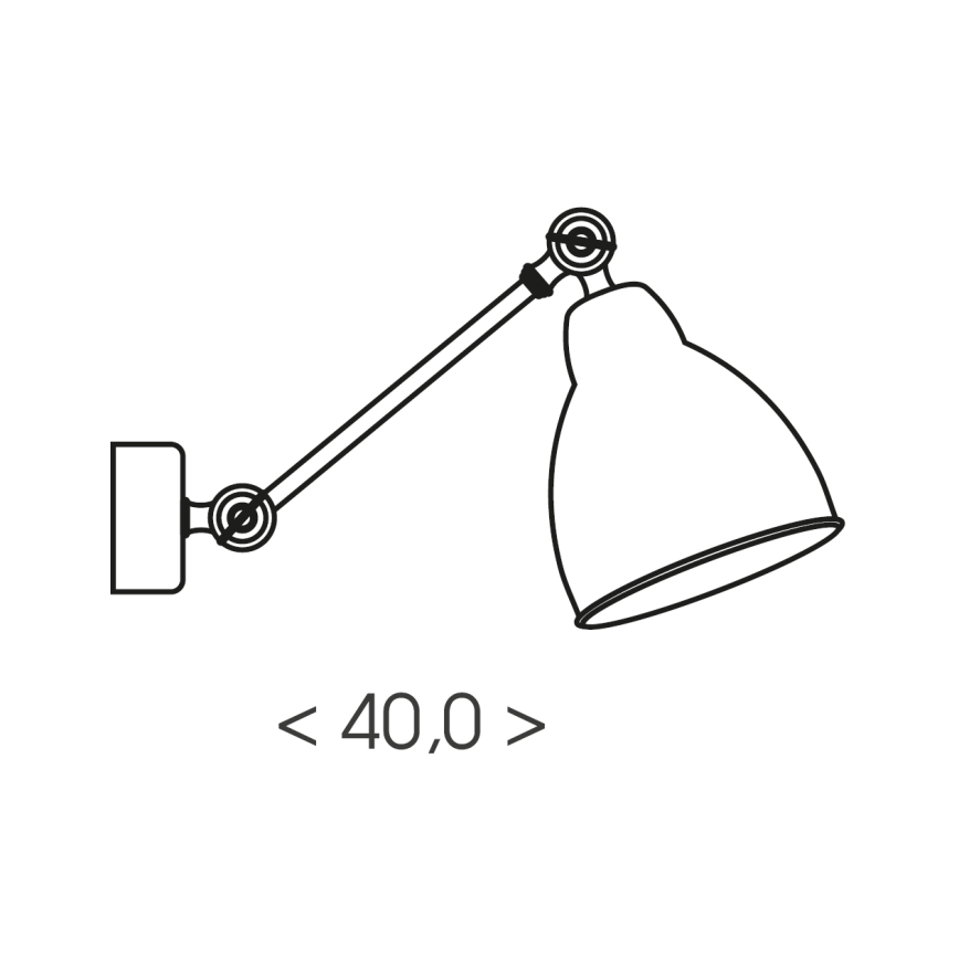 Brilagi - seinavalgusti QUILL 1xE27/40W/230V 40 cm valge