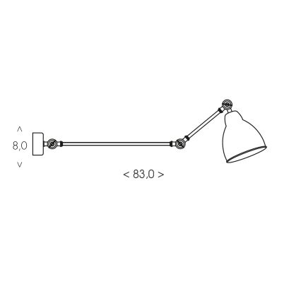 BRILAGI - Seinavalgusti QUILL 1xE27/40W/230V 83 cm valge
