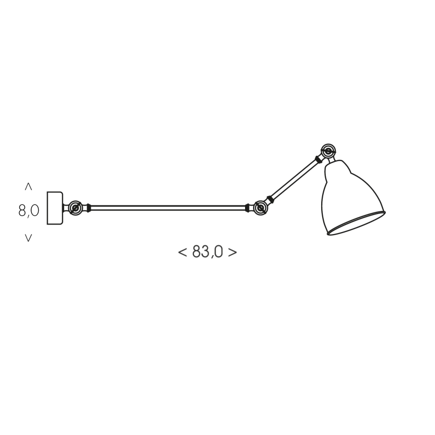 BRILAGI - Seinavalgusti QUILL 1xE27/40W/230V 83 cm valge