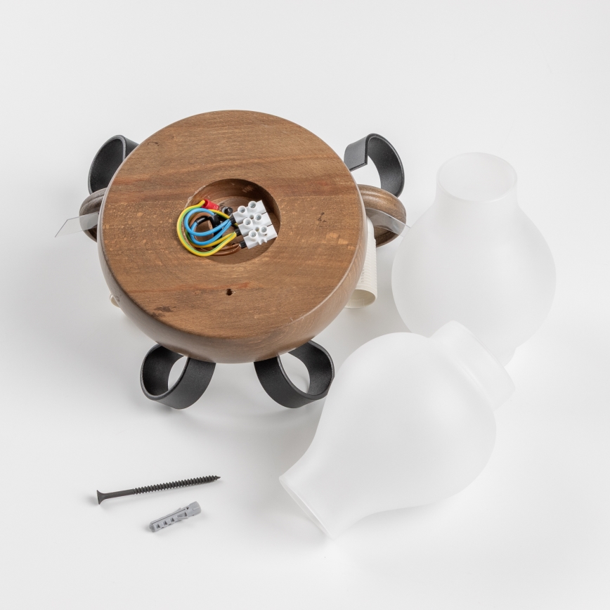 Brilagi - Seinavalgusti ROATA APLICA 2xE14/40W/230V pöök/pähkel