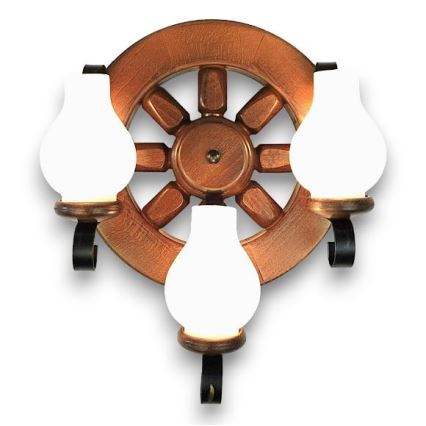 Brilagi - Seinavalgusti ROATA APLICA 3xE14/40W/230V pöök/pähkel