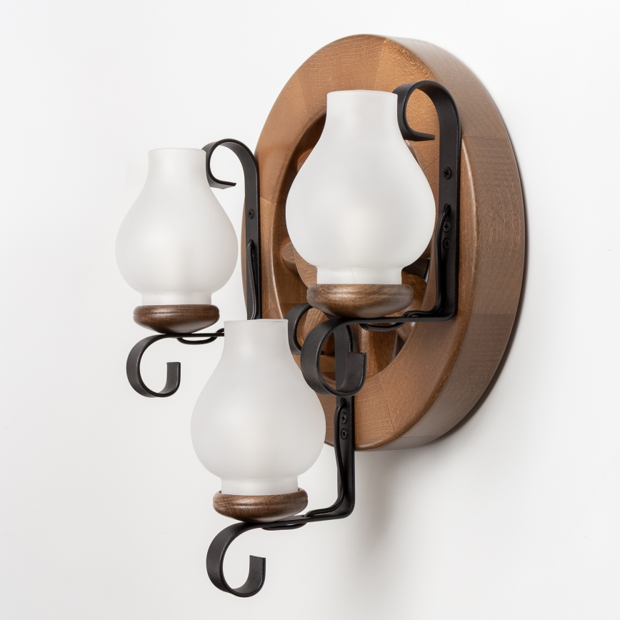 Brilagi - Seinavalgusti ROATA APLICA 3xE14/40W/230V pöök/pähkel