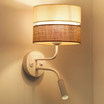 Brilagi - Seinavalgusti ROYAL YUTE 1xE27/15W/230V + 1xG9/6W beež/kreemikas/valge