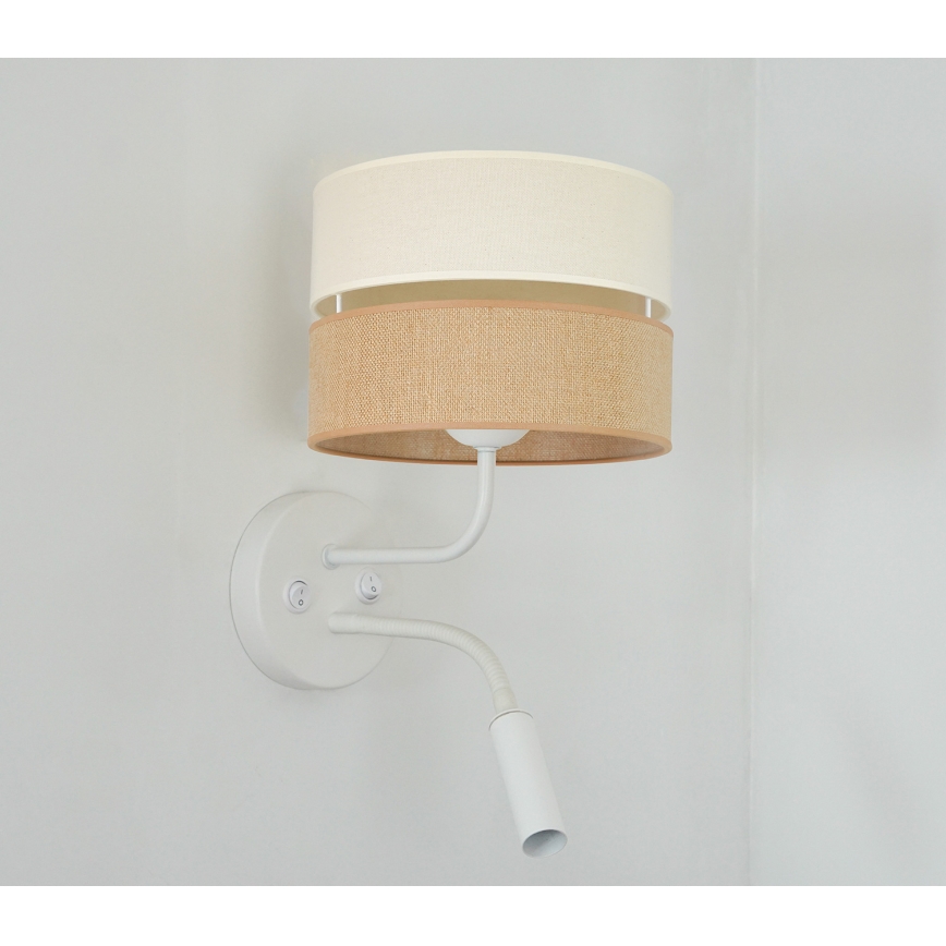 Brilagi - Seinavalgusti ROYAL YUTE 1xE27/15W/230V + 1xG9/6W beež/kreemikas/valge