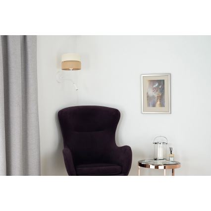 Brilagi - Seinavalgusti ROYAL YUTE 1xE27/15W/230V + 1xG9/6W beež/kreemikas/valge