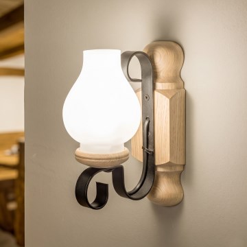Brilagi - Seinavalgusti RUSTIC 1xE14/40W/230V tamm