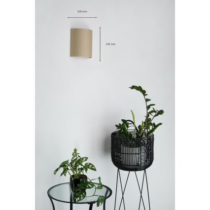 Brilagi - Seinavalgusti SEMI 1xE27/15W/230V d. 20 cm beež