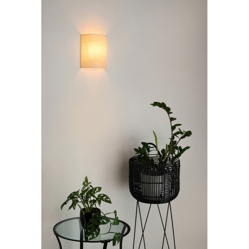 Brilagi - Seinavalgusti SEMI 1xE27/15W/230V d. 20 cm kreemikas