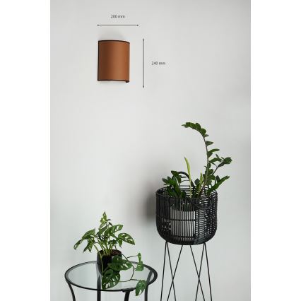 Brilagi - Seinavalgusti SEMI 1xE27/15W/230V d. 20 cm pruun