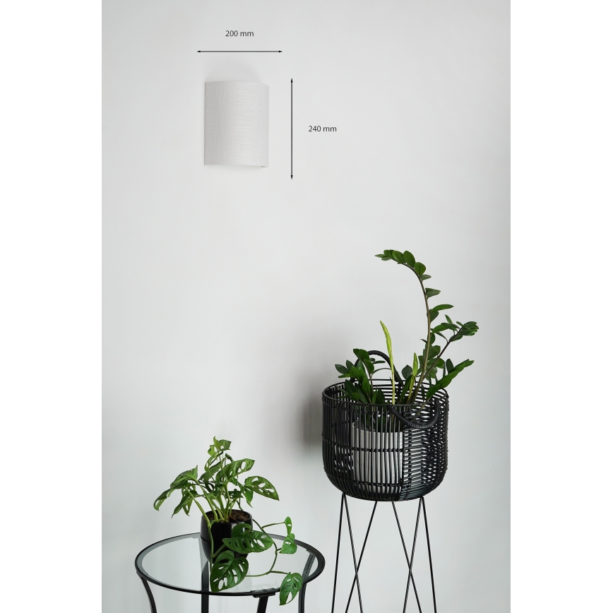 Brilagi - Seinavalgusti SEMI 1xE27/15W/230V helehall