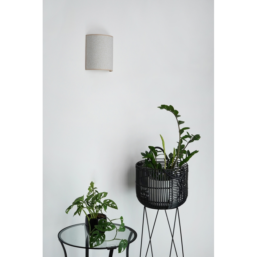 Brilagi - Seinavalgusti SEMI 1xE27/15W/230V helehall