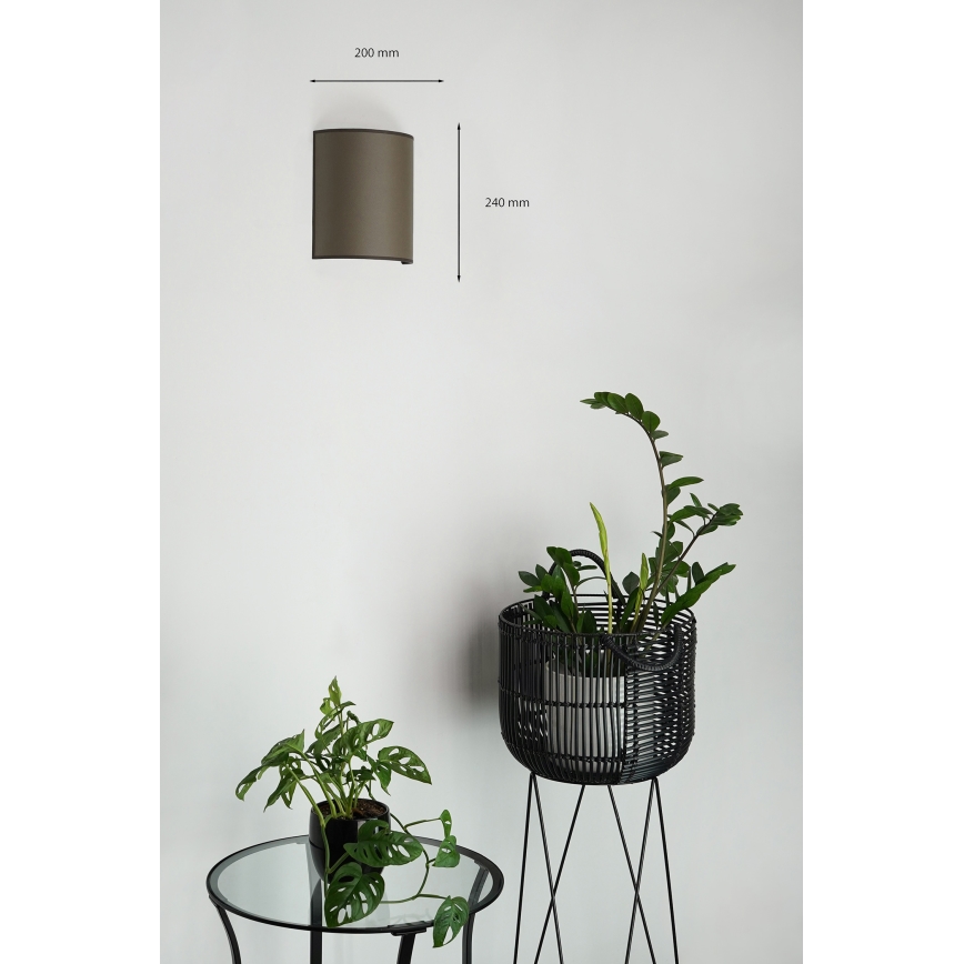 Brilagi - Seinavalgusti SEMI 1xE27/15W/230V pruun