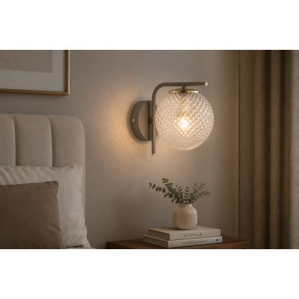 BRILAGI - Seinavalgusti STELLA 1xE27/60W/230V beež/kuldne