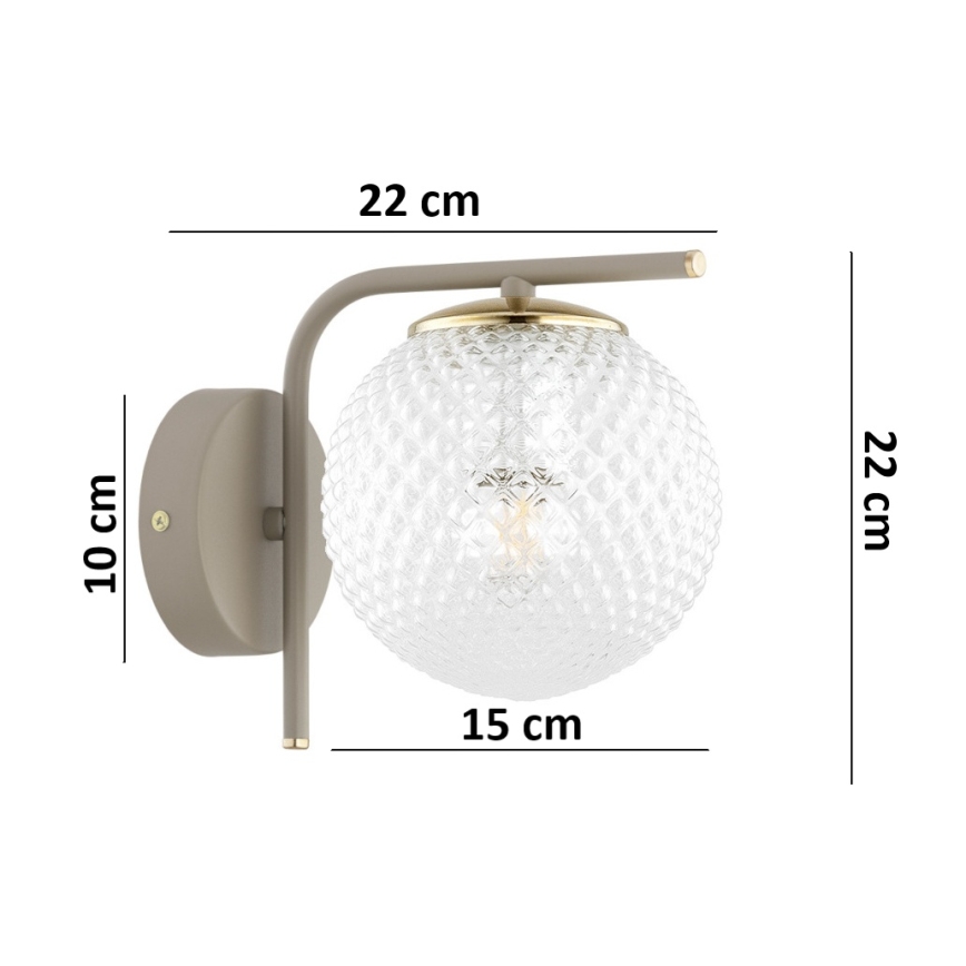 BRILAGI - Seinavalgusti STELLA 1xE27/60W/230V beež/kuldne