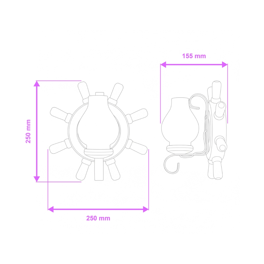 Brilagi - Seinavalgusti TIMONA 1xE14/40W/230V pöök