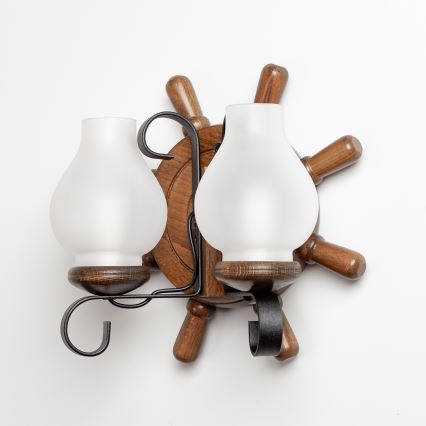 Brilagi - Seinavalgusti TIMONA 2xE14/40W/230V pöök/pähkel