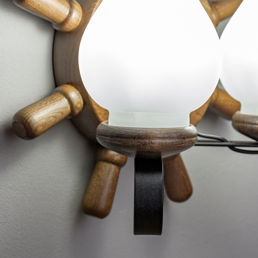 Brilagi - Seinavalgusti TIMONA 2xE14/40W/230V pöök/pähkel