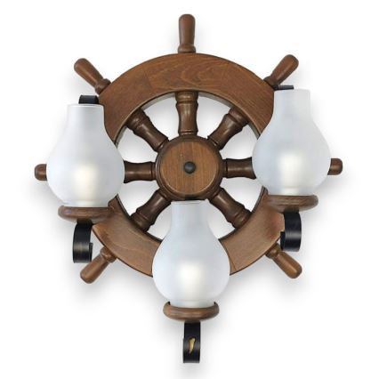 Brilagi - Seinavalgusti TIMONA 3xE14/40W/230V pöök/pähkel