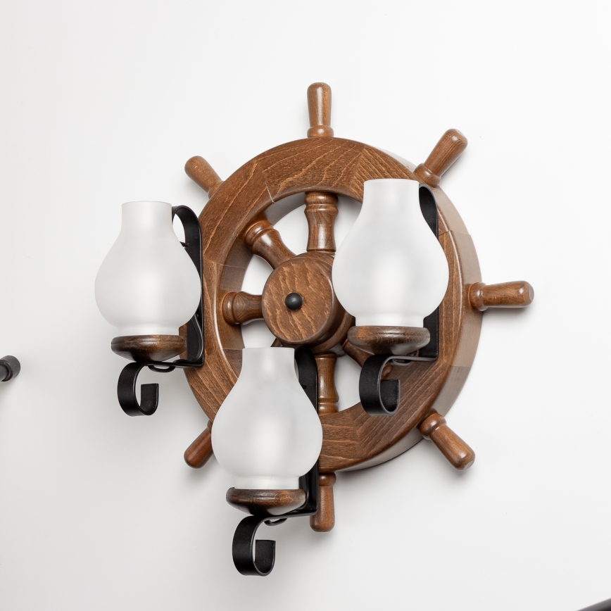 Brilagi - Seinavalgusti TIMONA 3xE14/40W/230V pöök/pähkel