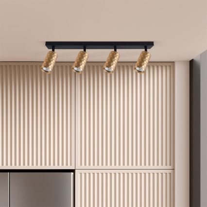 Brilagi - LED RGBW hämardatav kohtvalgusti SELE DIAMANT 4xGU10/4,8W/230V 3000K kuldne + kaugjuhtimispult