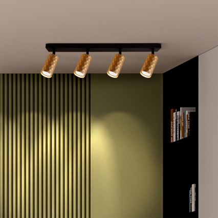 Brilagi - LED RGBW hämardatav kohtvalgusti SELE DIAMANT 4xGU10/4,8W/230V 3000K kuldne + kaugjuhtimispult