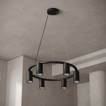 BRILAGI - LED RGBW hämardatav traadil riputatav lühter SELE 6xGU10/6,5W/230V 2700-6500K must + kaugjuhtimispult