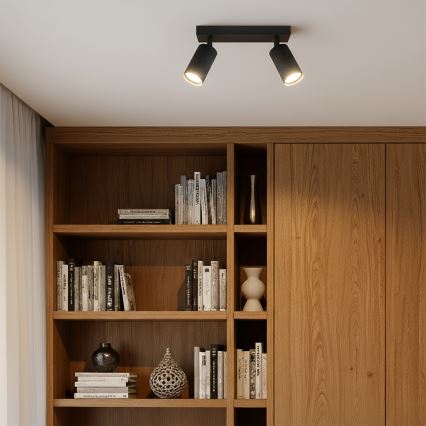 Brilagi - LED RGBW hämardatav punktvalgusti SELE MODERN 2xGU10/4,8W/230V 3000K must + kaugjuhtimispult
