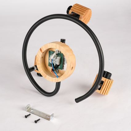 Brilagi - Sihtvalgusti HYGGE 3xE14/15W/230V kummipuit/suitsune