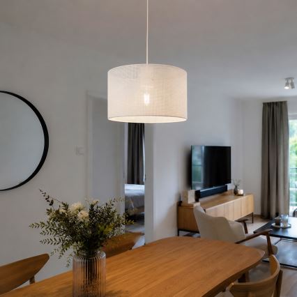 Brilagi - SIRIJA MODERN kaabliga rippvalgusti 1xE27/60W/230V, läbimõõt 35 cm, valge