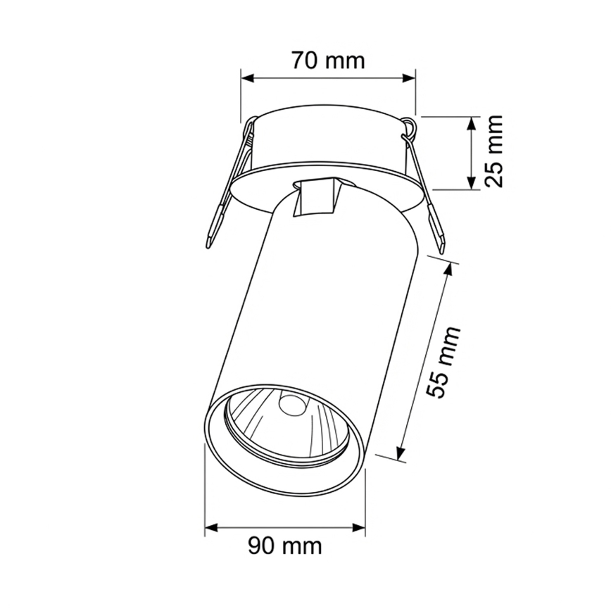 Brilagi - Sisseehitatav laevalgusti SELE 1xGU10/30W/230V must