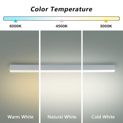 Brilagi - LED vannitoa laevalgusti SLEEKLINE LED/40W/230V 3000/4500/6000K hõbedane IP44