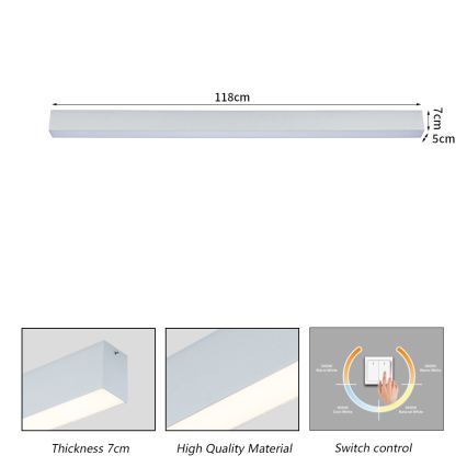 Brilagi - LED vannitoa laevalgusti SLEEKLINE LED/40W/230V 3000/4500/6000K hõbedane IP44