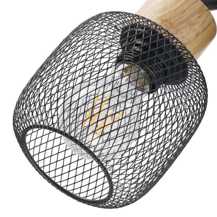 Brilagi - Spottvalgusti BASKLITE 3xE27/15W/230V kummipuit/must