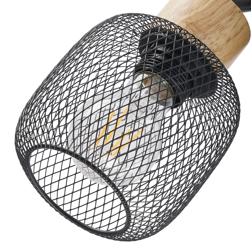 Brilagi - Spottvalgusti BASKLITE 3xE27/15W/230V kummipuit/must