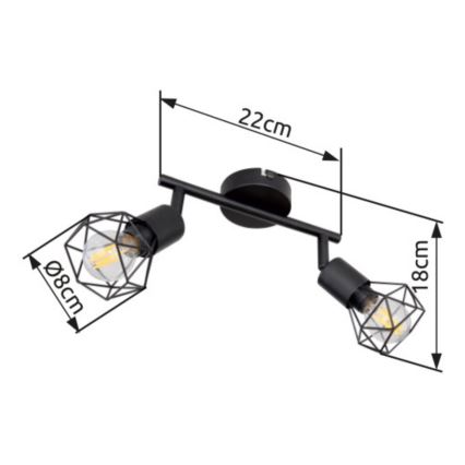 Brilagi - Spottvalgusti CAGE 2xE14/40W/230V