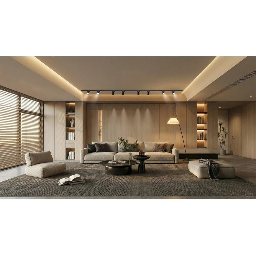 Brilagi - Spottvalgusti HUSKY liistsüsteemile 8xGU10/10W/230V, must