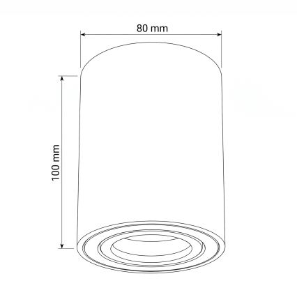BRILAGI - spottvalgusti MIA 1xGU10/30W/230V 100x80 mm bordoo