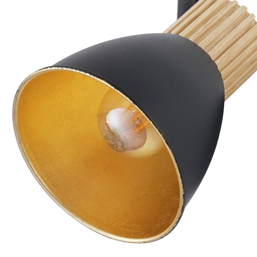 Brilagi - Spottvalgusti ODENSE 3xE14/10W/230V kummipuit/must