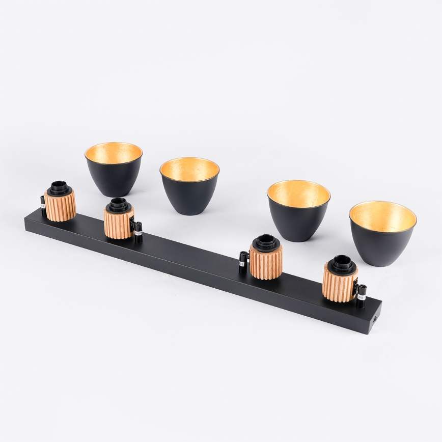 Brilagi - spottvalgusti ODENSE 4xE14/10W/230V kummipuu/must