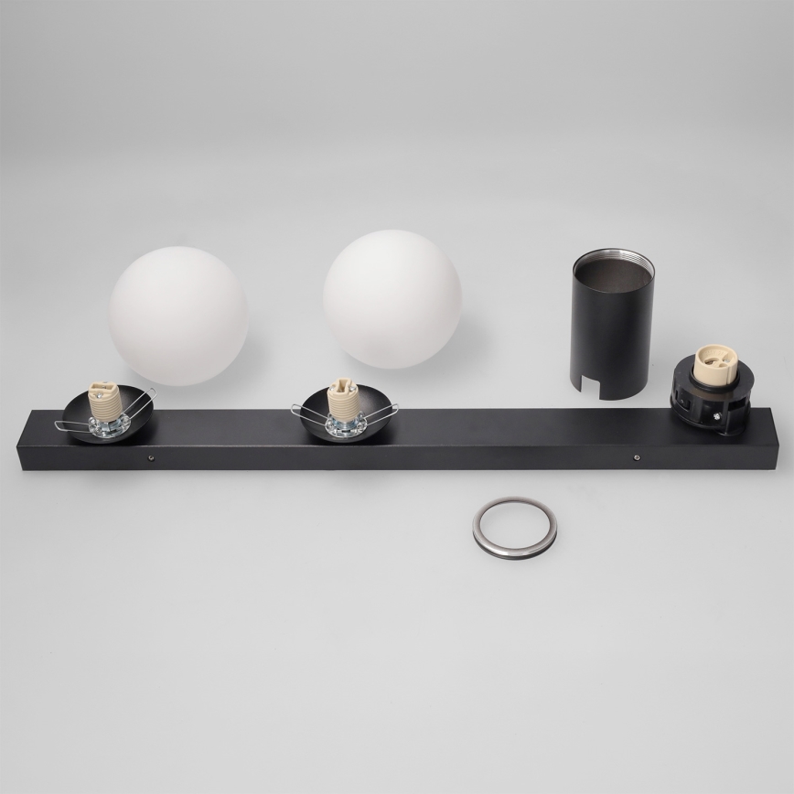 Brilagi - spottvalgusti SELE BALL 1xGU10/30W/230V + 2xG9/10W must