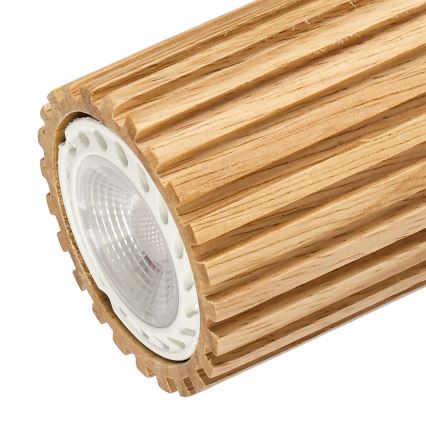 Brilagi - suunatav laelamp MODERN WOOD 3xGU10/8W/230V kummipuu/valge