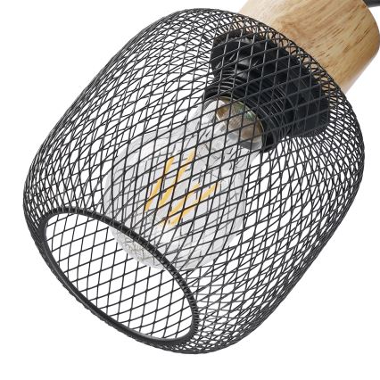 Brilagi - Suunatav laevalgusti BASKLITE 2xE27/15W/230V puit/must