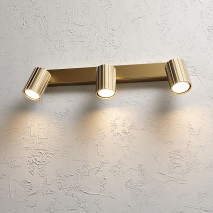 Brilagi - suunatav laevalgusti CRISPINA 3xGU10/10W/230V kuldne