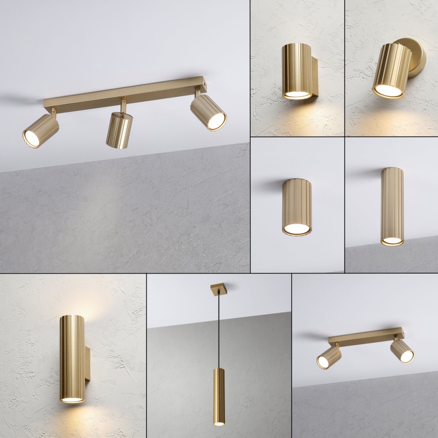 Brilagi - suunatav laevalgusti CRISPINA 3xGU10/10W/230V kuldne