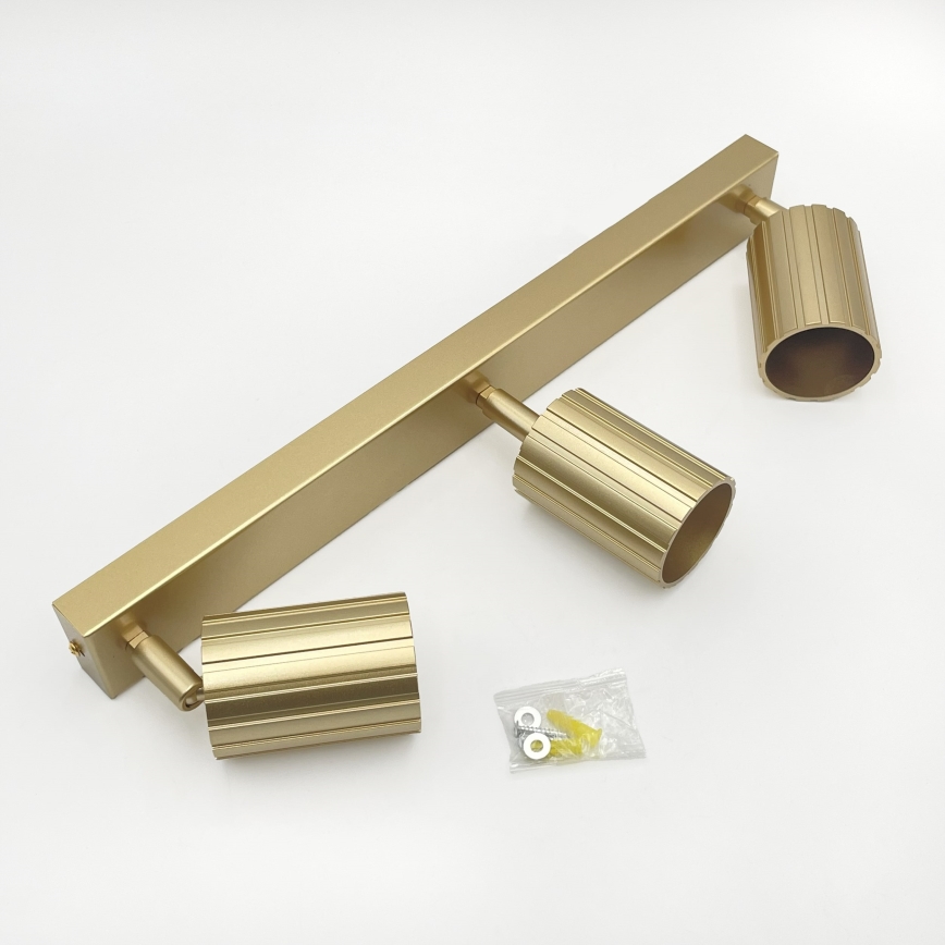 Brilagi - suunatav laevalgusti CRISPINA 3xGU10/10W/230V kuldne