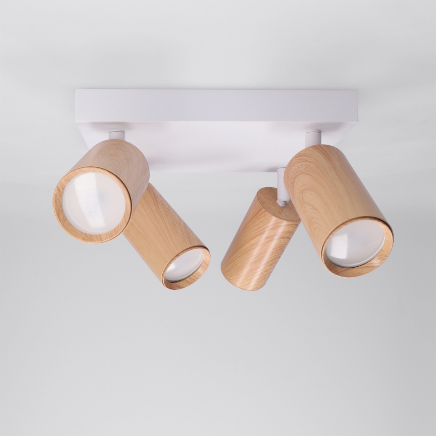 BRILAGI - suunatav laevalgusti SELE SQUARE 4xGU10/30W/230V valge/tamme dekor